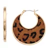 Nine West Cheetah Print Hoop Earrings