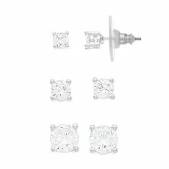 Nine West Cubic Zirconia Stud Earring Set