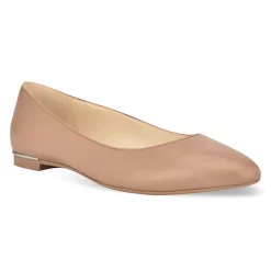 Nine West Corrine Women's Leather Ballet Flats -Nine West shop 4306613 Light Natural