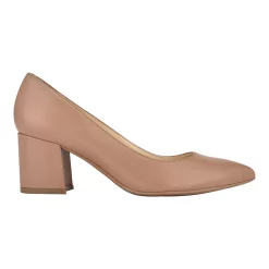 Nine West Issa Women's Leather Block Heels -Nine West shop 4309269 ALT