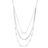 Nine West Links Multi-Row Necklace -Nine West shop 4592028 Silver Tone