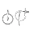 Nine West Simulated Crystal Orbital Hoop Earrings -Nine West shop 4673553 Clear