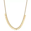 Nine West Circle Disc Pendants Frontal Necklace 1 Nine West Circle Disc Pendants Frontal Necklace -Nine West shop 4895430 Gold Tone