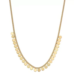 Nine West Circle Disc Pendants Frontal Necklace