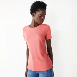 Women's Nine West Essential Crewneck Tee 168 Women's Nine West Essential Crewneck Tee -Nine West shop 4911743 Cruz Coral Rib