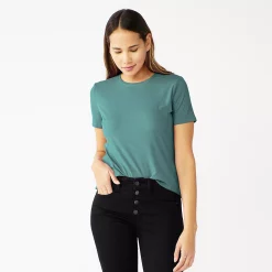 Women's Nine West Essential Crewneck Tee 156 Women's Nine West Essential Crewneck Tee -Nine West shop 4911743 Huxley Blue Rib