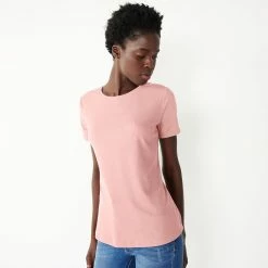 Women's Nine West Essential Crewneck Tee 155 Women's Nine West Essential Crewneck Tee -Nine West shop 4911743 Lilac Necklace Rib