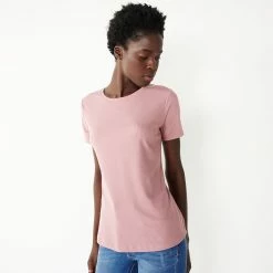 Women's Nine West Essential Crewneck Tee 105 Women's Nine West Essential Crewneck Tee -Nine West shop 4911743 Mai Mauve Rib