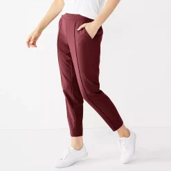 Women's Nine West Relaxed Crop Pull-On Pants -Nine West shop 4911770 Maddie Plum