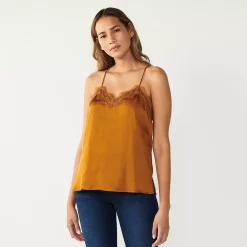 Women's Nine West Lace Trim Cami -Nine West shop 4944769 Brown