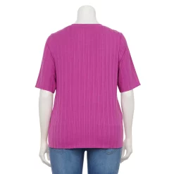 Plus Size Nine West Essential Elbow Sleeve Top -Nine West shop 4950998 ALT