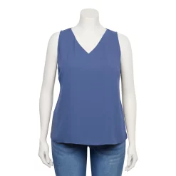 Plus Size Nine West Essential V-Neck Tank -Nine West shop 4952917 Purple Palette