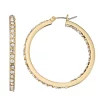 Nine West Inside Out Pave Hoop Earrings 1 Nine West Inside Out Pave Hoop Earrings -Nine West shop 4956832 Gold Tone