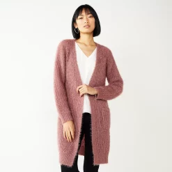Women's Nine West Car Coat Cardigan -Nine West shop 4972563 Cozy Mai Mauve