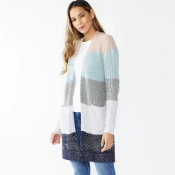 Women's Nine West Car Coat Cardigan -Nine West shop 4972563 Rose Mint Stripe