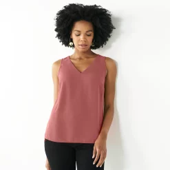 Women's Nine West V-Neck Tank -Nine West shop 4974987 Mauve Jewel