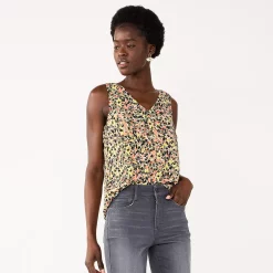 Women's Nine West V-Neck Tank -Nine West shop 4974987 Olive Floral