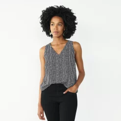 Women's Nine West V-Neck Tank -Nine West shop 4974987 Twisted Black