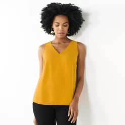 Women's Nine West V-Neck Tank -Nine West shop 4974987 Ultimate Gold