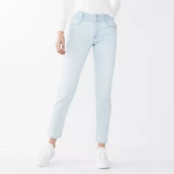 Women's Nine West Curvy Tummy-Control Slim Straight Jeans -Nine West shop 4988950 Super Light Wash