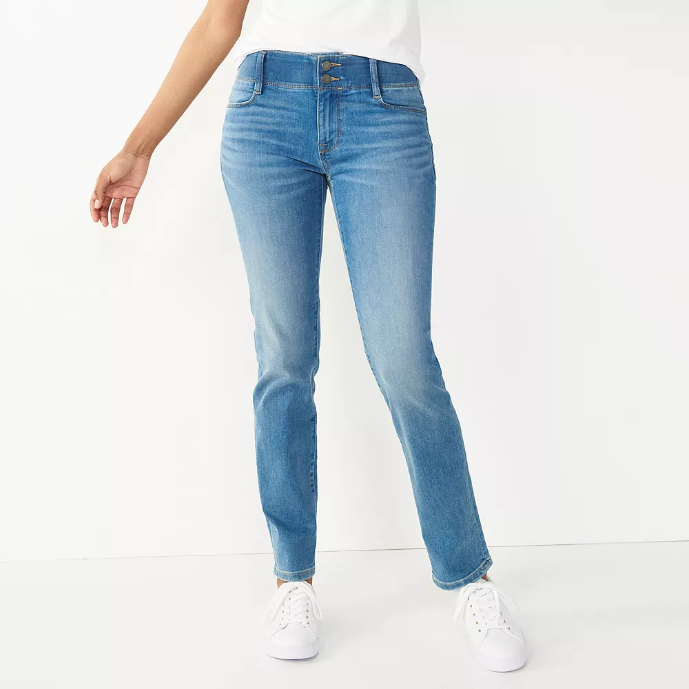 Women's Nine West Tummy-Control Slim Straight Jeans 4 Women's Nine West Tummy-Control Slim Straight Jeans - Image 2