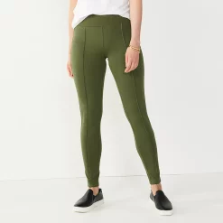 Petite Nine West Seamed Tummy Control Ponte Leggings -Nine West shop 5032426 Infantry Olive