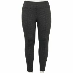 Plus Size Nine West Seamed Tummy-Control Ponte Leggings -Nine West shop 5035946 Gray Menswear