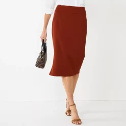 Women's Nine West Pull-On Ponte Pencil Skirt -Nine West shop 5069717 Cherry Merlot
