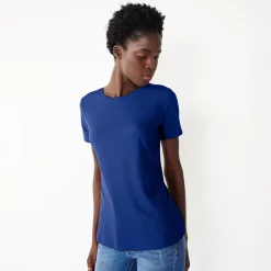 Petite Nine West Essential Crewneck Tee -Nine West shop 5086783 Blue Rib