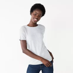 Petite Nine West Essential Crewneck Tee -Nine West shop 5086783 Gray Fox Heather