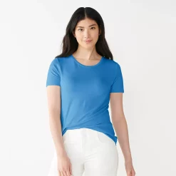 Petite Nine West Essential Crewneck Tee -Nine West shop 5086783 Val Blue