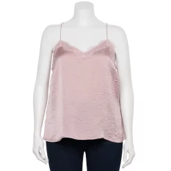 Plus Size Nine West V-Neck Camisole -Nine West shop 5114982 Washed Grape