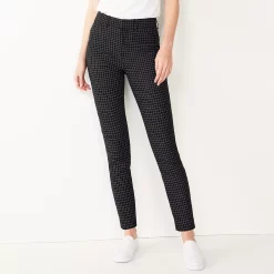 Petite Nine West Slim-Cut Ankle Pants 11 Petite Nine West Slim-Cut Ankle Pants -Nine West shop 5176086 Black White Grid