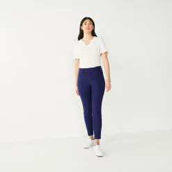 Petite Nine West Slim-Cut Ankle Pants