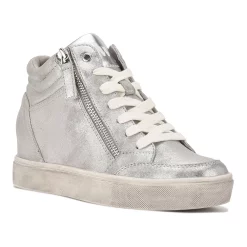 Nine West Tons Women's Hidden Wedge Sneakers -Nine West shop 5205788 Silver