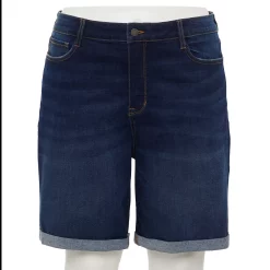 Plus Size Nine West Slimming Pocket Bermuda Shorts -Nine West shop 5214366 Rinse Wash