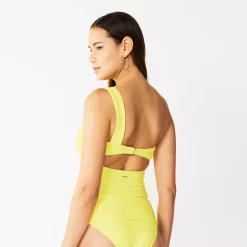 Women's Nine West Waist-Minimizer One Shoulder Tankini Top -Nine West shop 5217098 ALT