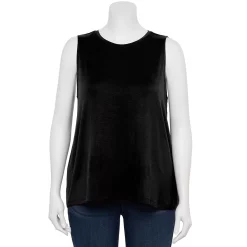 Plus Size Nine West Essential Easy High-Neck Tank -Nine West shop 5234070 Black
