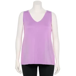 Plus Size Nine West Essential Easy V-Neck Tank