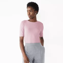 Petite Nine West Essential Elbow Sleeve Tee -Nine West shop 5247058 Pink Hoodie