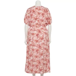 Plus Size Nine West Puff-Sleeve Chiffon Maxi Dress -Nine West shop 5262085 ALT