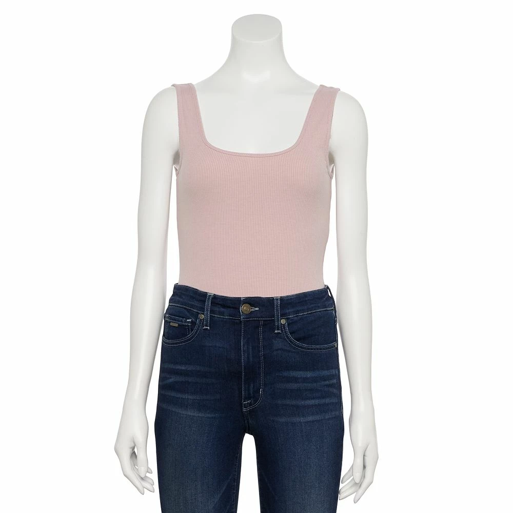 Women's Nine West Rib Scoopneck Tank Bodysuit 3 Women's Nine West Rib Scoopneck Tank Bodysuit - Image 2