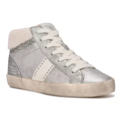 Nine West Stunnah Women's High-Top Sneakers -Nine West shop 5345490 Silver Multi
