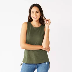 Women's Nine West Ruched Side Tank -Nine West shop 5493872 Infantry Olive