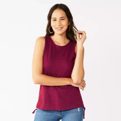 Women's Nine West Ruched Side Tank -Nine West shop 5493872 Vintage Red