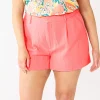 Plus Size Nine West High Rise Walking Shorts -Nine West shop 5511281 Cruz Coral