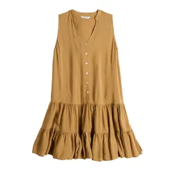 Women's Nine West Button-Front Tiered Drop-Waist Dress -Nine West shop 5531674 ALT5