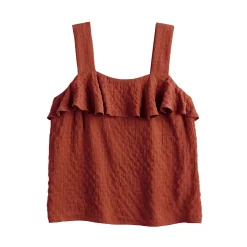 Women's Nine West Squareneck Ruffle Tank -Nine West shop 5532424 ALT5