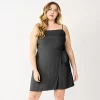 Plus Size Nine West Gathered Side-Tie Sheath Dress