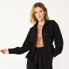 Women's Nine West Belted Utility Jacket -Nine West shop 5562161 Black